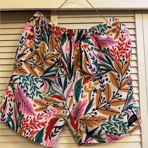 Vacancy Men’s XL Vibrant Pink and Orange Athletic Swim Trunk Shorts